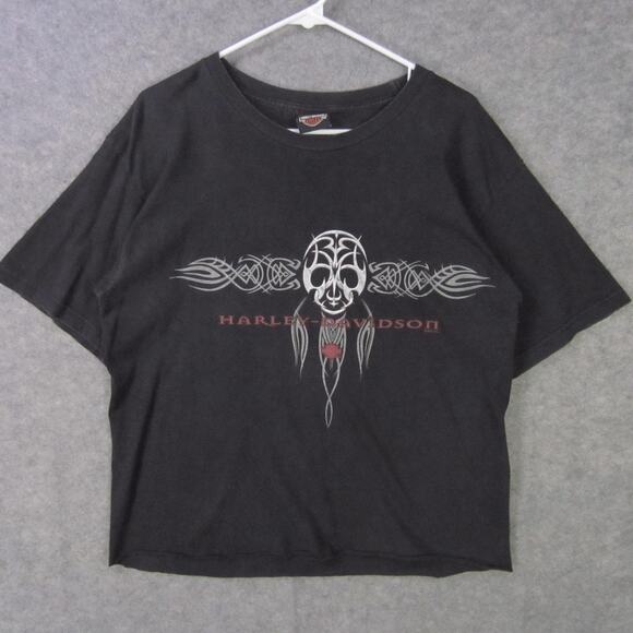 Harley-Davidson Shirt Mens Large Black Tribal Graphic Juneau Avenue Milwaukee - Picture 1 of 8